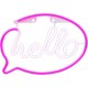 Neon LED Light HELLO pink white Bat + USB FLNE15 Forever Light