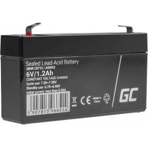 Green Cell Maintenance-free AGM VRLA Battery Green Cell AGM52 6V 1.2Ah (for alarm system, cash register, toy)