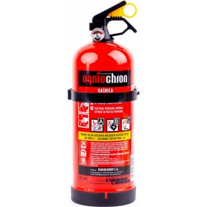 Ogniochron Powder fire extinguishers ABC with presure gauge and wall fixing