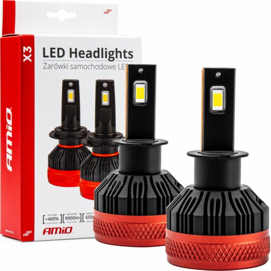 Amio LED Headlights X3 Series H3 AMiO-02978