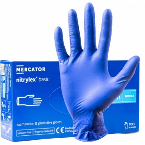 Mercator Medical Nitrile protective gloves Nitrylex Basic size M 100 pcs