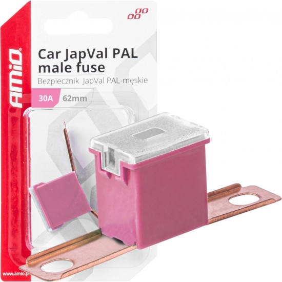 Amio Car JapVal PAL male fuses 62mm 30A AMIO-03427