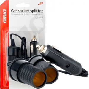 Amio 12V 24V car lighter socket splitter AMIO-03801