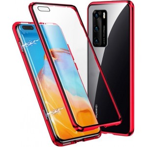 Dr. Fit Double-sided Dr.Fit magnetic glass case for Huawei P40 Red