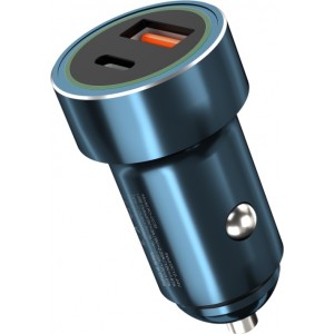 XO car charger CC32 PD QC 3.0 20W 1X USB 1x USB-C blue