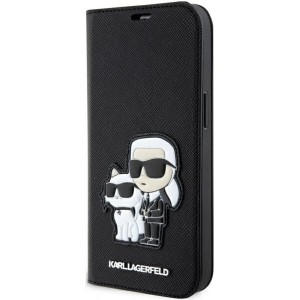 Karl Lagerfeld case for iPhone 14 Pro Max 6,7" KLBKP14XSANKCPK black Saffiano Karl & Choupette