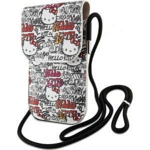 Hello Kitty Bag beige Leather Tags Graffiti Cord