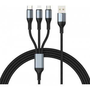 BWOO Fast 3 in 1 USB 3A Charging Cable X274