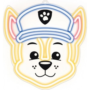 Hanging neon LED Paw Patrol on plexiglass - Chase OW-130346