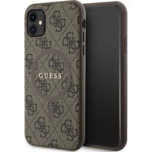 Cg Mobile Sas Guess case for iPhone 11 GUHMN61G4GFRW brown HC MAGSAFE PU 4G RING CLASSIC LOGO