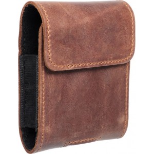 OEM ROYAL Crazy Horse universal horizontal leather belt holster size V for SAMSUNG FLIP 1 / 2 / 3 / 4 / HUAWEI P50 Pocket / MOTOROLA RAZR 5G brown