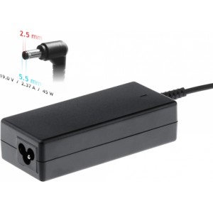 Akyga notebook power supply (19 V | 2,37 A | 45 W | 5,5x2,5mm) AK-ND-61