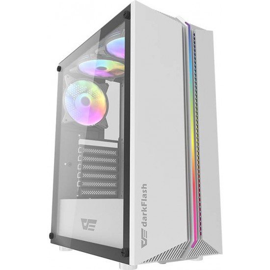 Darkflash DK151 LED computer case (white) + 3 RGB fans