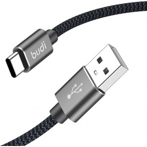 Budi USB-A to USB-C Cable Budi 206T/2M 2.4A 2M (black)