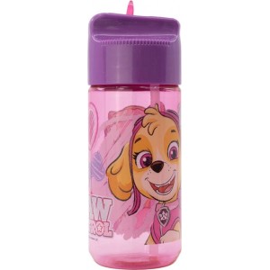 Stor Water bottle with Straw for Kids STOR 74536 430 ml Paw Patrol (pink)