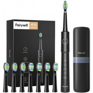 Fairywill Sonic toothbrush with head set and case FairyWill FW-E11 (black)