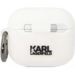 Karl Lagerfeld Protective case for headphones Karl Lagerfeld KLA3RUNIKH for Apple AirPods 3 cover white/white Silicone Karl Head 3D