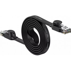 Baseus Speed ​​Six flat network cable RJ45 1000Mbps 1.5m black (WKJS000001)