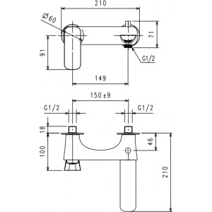 La Torre LAGHI Vannas krāns bez komplekta hroms 44020S