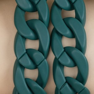 Phone chain long matte dark green