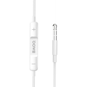 BWOO wired earphones 3.5mm stereo white