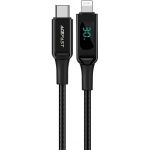 Acefast cable MFI USB Type C - Lightning 1.2m, 30W, 3A black (C6-01 Black)