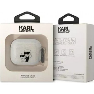 Karl Lagerfeld protective earphone case for Airpods 3 cover transparent Gliter Karl