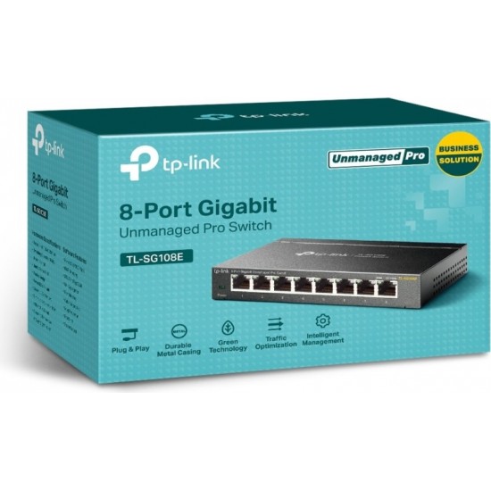 Tp-Link TL-SG108E 1Gbit Tīkla komutators 8port / 1000Mb/s