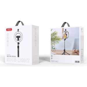 XO selfie stick Bluetooth tripod SS12 black 95cm with LED lamp