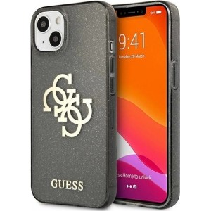 Guess GUHCP13SPCUGL4GBK iPhone 13 mini 5.4" black/black hard case Glitter 4G Big Logo