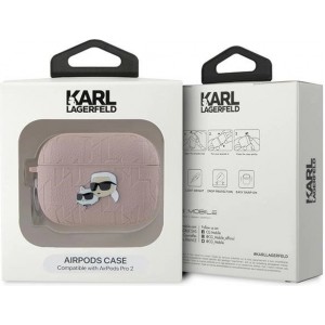 Karl Lagerfeld Monogram Karl & Choupette Head case for AirPods Pro 2 - pink