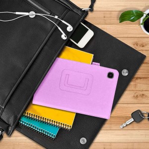 Alogy Fioletowe etui skórzane PU Stand Cover Galaxy Tab E 9.6 T560