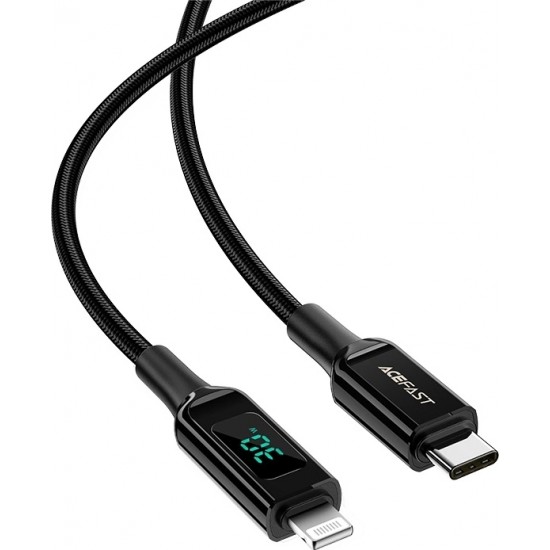 Acefast cable MFI USB Type C - Lightning 1.2m, 30W, 3A black (C6-01 Black)