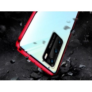 Dr. Fit Double-sided Dr.Fit magnetic glass case for Huawei P40 Red