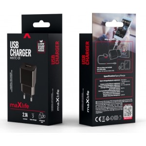 Maxlife MXTC-01 charger 1x USB 2.1A black