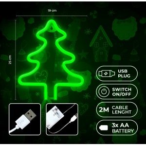 Neon LED CHRISTMAS TREE green FLNE16 Forever Light