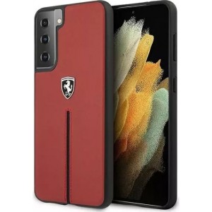 Ferrari Etui na telefon Ferrari Hardcase do Samsung Galaxy S21 czerwony/red hardcase Off Track Leather Nylon Stripe