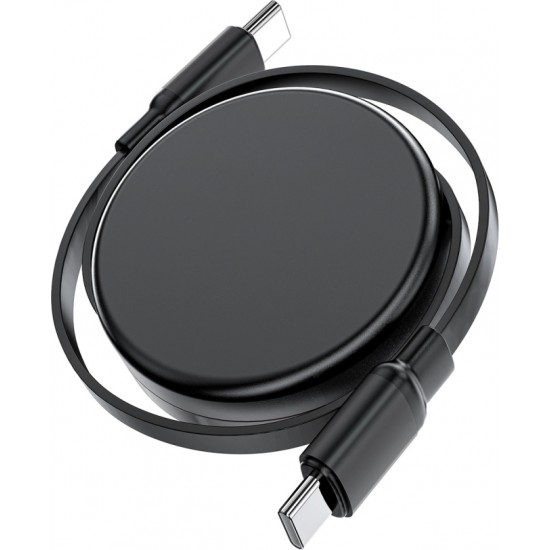 Acefast C13-03 USB-C - USB-C 60W Cable Retractable - Black