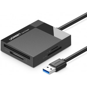 Ugreen CR125 30231 SD / micro SD / CF / MS memory card reader with 1m USB 3.0 cable - black