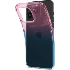 Spigen Liquid Crystal iPhone 15 Pro Case - Pink/Blue