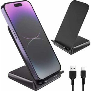 4Kom.pl Inductive charger Qi Wireless Charger 15W phone stand Black