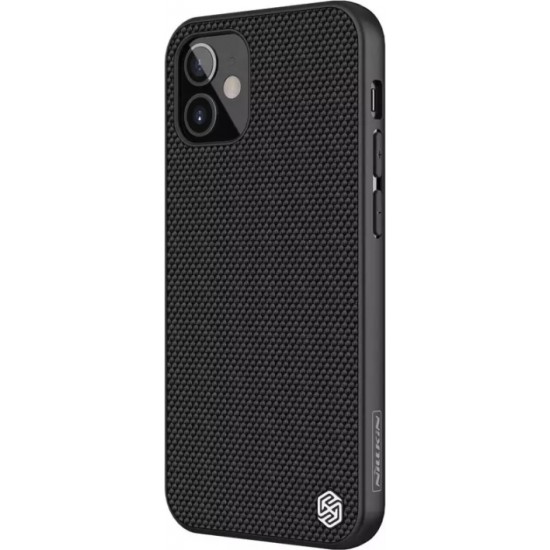 Nillkin Textured Case durable reinforced case with a gel frame and nylon on the back of the iPhone 12 mini black