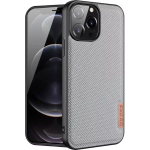 Dux Ducis Fino case cover covered with nylon material iPhone 13 Pro Max gray