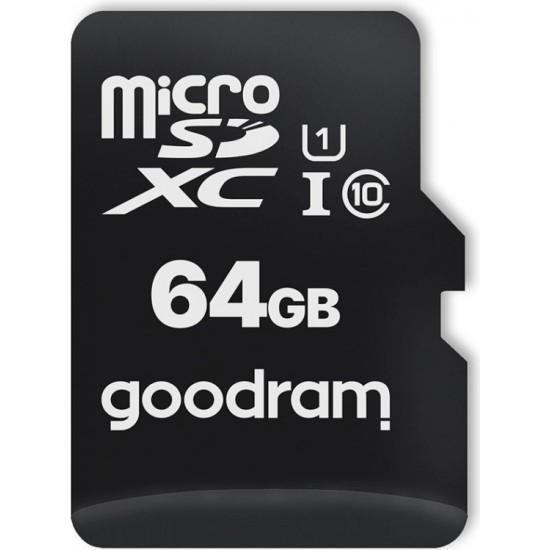 Goodram Microcard 64 GB micro SD XC UHS-I class 10 memory card, SD adapter (M1AA-0640R12)