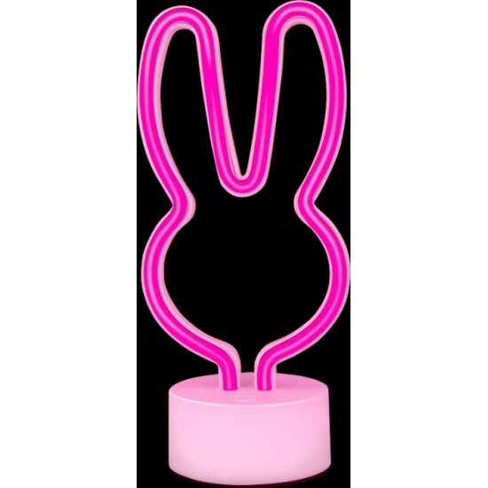 Neon LED on stand RABBIT pink USB-C FSC-10 Forever Light