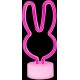 Neon LED on stand RABBIT pink USB-C FSC-10 Forever Light