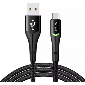 Mcdodo Magnificence CA-7960 LED USB to USB-C cable, 1m (black)