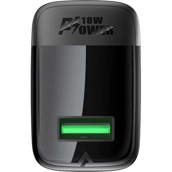 Acefast A90 Charger GaN USB-A QC 18W - Black