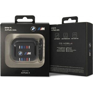 BMW case for AirPods 3 BMA322SWTK black TPU Multiple Colored Lines