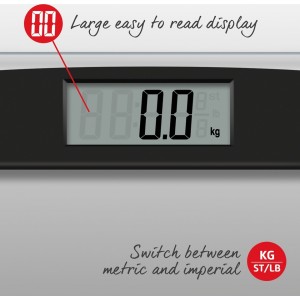 Salter 9208 BK3R Compact Glass Electronic Bathroom Scale